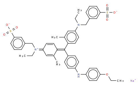 disodium,2-[[4-[ethyl-[(3-sulfonatophenyl)methyl]amino]phenyl]-[4-[ethyl-[(3-sulfonatophenyl)methyl]azaniumylidene]cyclohexa-2,5-dien-1-ylidene]methyl]-5-hydroxybenzenesulfonate