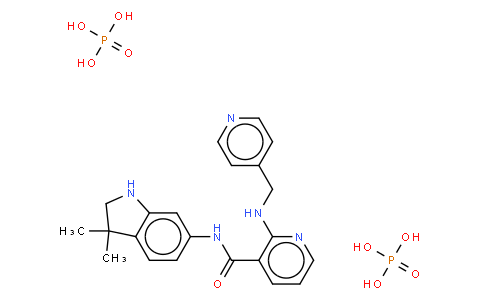 N-(3,3-dimethyl-1,2-dihydroindol-6-yl)-2-(pyridin-4-ylmethylamino)pyridine-3-carboxamide,phosphoric acid