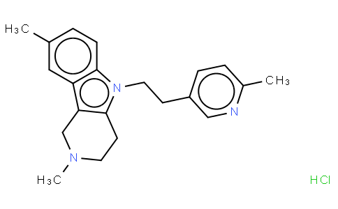 2,8-dimethyl-5-[2-(6-methylpyridin-3-yl)ethyl]-3,4-dihydro-1H-pyrido[4,3-b]indole,dihydrochloride
