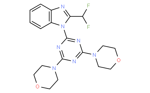 2-(2-二氟甲基苯并咪唑-1-基)-4,6-二嗎啉基-1,3,5-三嗪