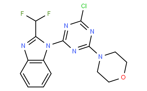4-[4-chloro-6-[2-(difluoromethyl)benzimidazol-1-yl]-1,3,5-triazin-2-yl]morpholine