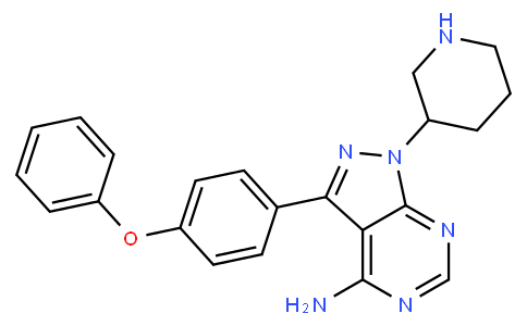 3-(4-phenoxyphenyl)-1-(3-piperidyl)pyrazolo[3,4-d]pyrimidin-4-ami ne