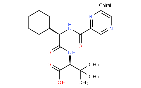 (2S)-2-[[(2S)-2-cyclohexyl-2-(pyrazine-2-carbonylamino)acetyl]amino]-3,3-dimethylbutanoic acid