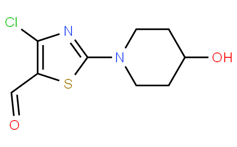 4-chloro-2-(4-hydroxypiperidin-1-yl)-1,3-thiazole-5-carbaldehyde