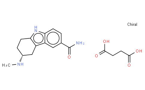 butanedioic acid,(6R)-6-(methylamino)-6,7,8,9-tetrahydro-5H-carbazole-3-carboxamide