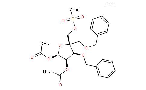 1,2-Di-O-acetyl-3-O-benzyl-4-[(benzyloxy)methyl]-5-O-(methylsulfo nyl)-β-L-lyxofuranose