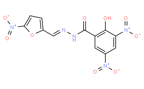 2-hydroxy-3,5-dinitro-N-[(E)-(5-nitrofuran-2-yl)methylideneamino]benzamide